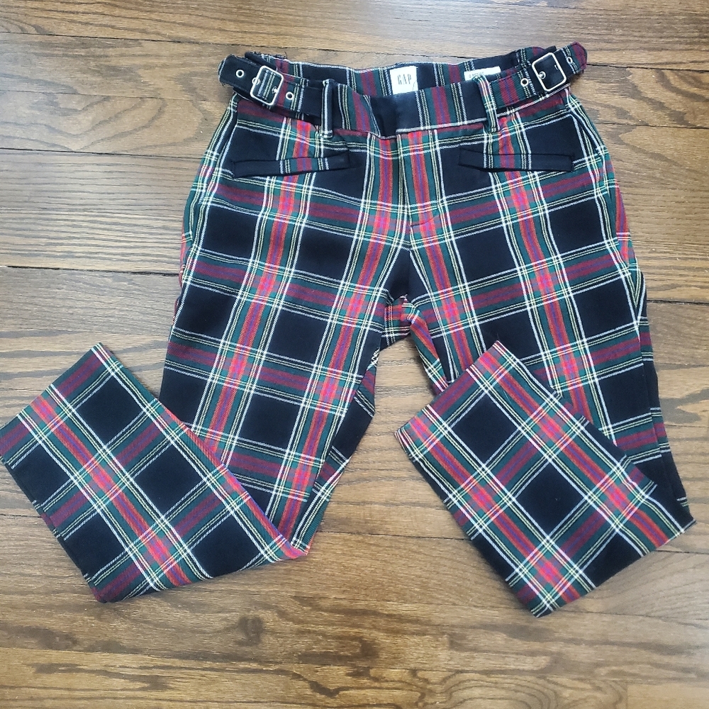 GAP Plaid Signature Skinny Ankle Pants